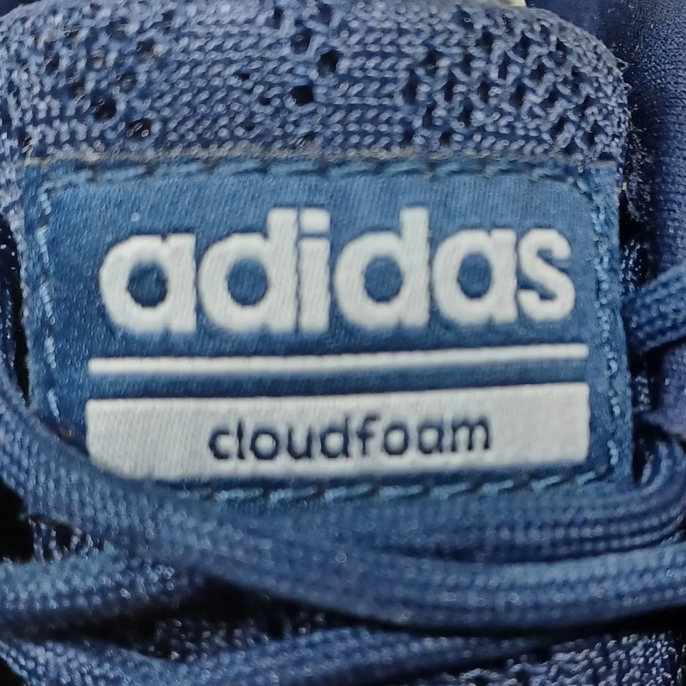 Adidas Cloudfoam Memory Foam Trainers Sneakers Tennis Shoes Navy Blue Women's  9